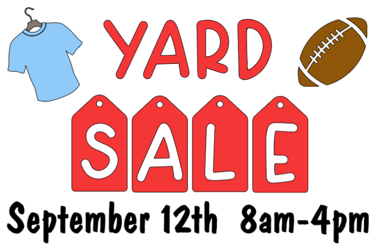 Yard Sale flyer — September 12th, 8am to 4pm